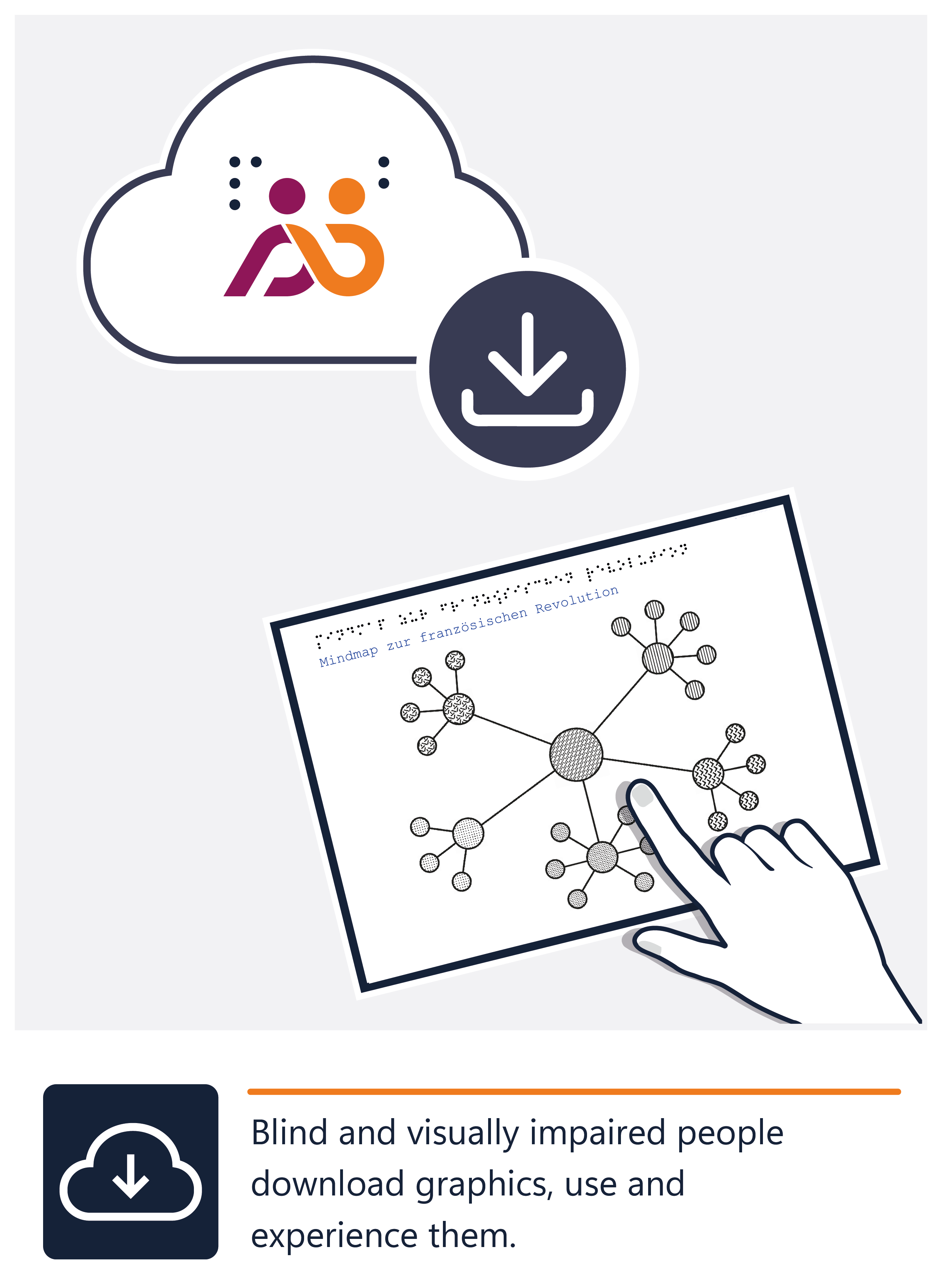 11Blind and visually impaired people download graphics, use and experience them.