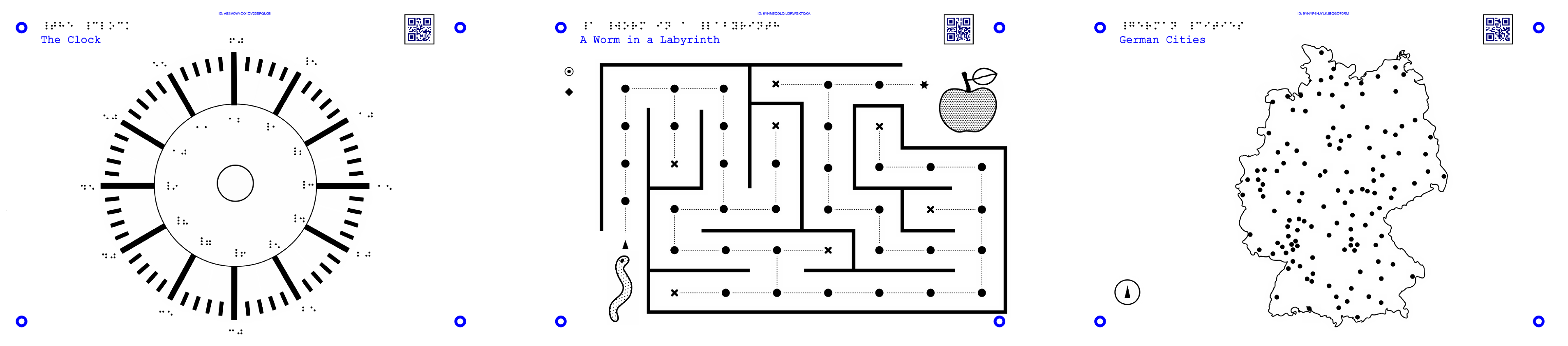 113 sample graphics are shown: clock, maze game, Germany cities map