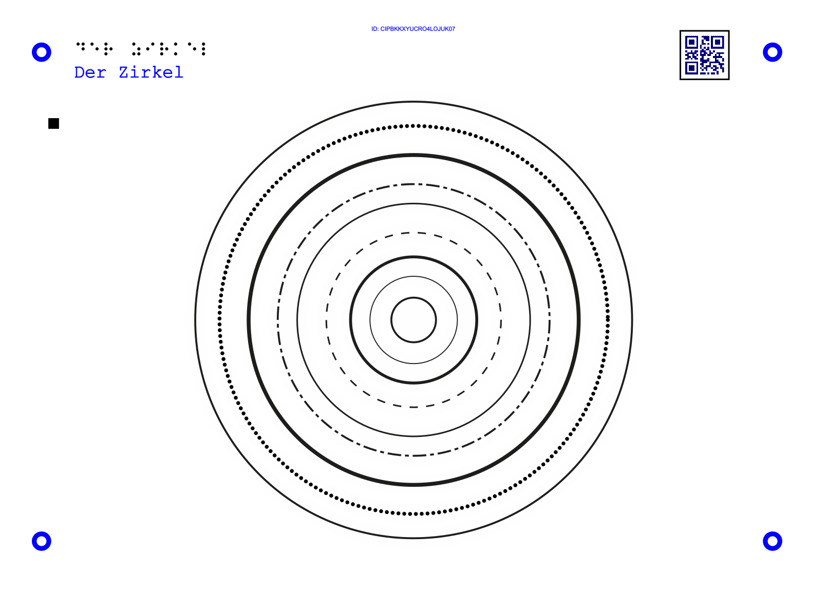 11Taktile Grafik, mit der man Audioinfo über den Zustand eines Zirkels bekommt.
