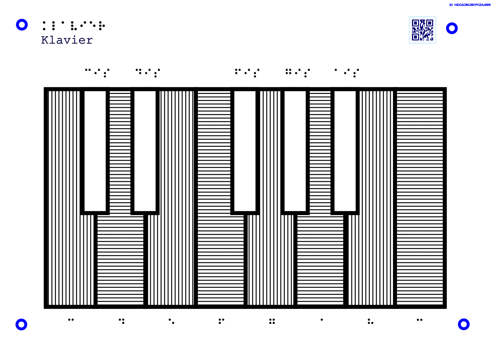 11Diese taktile Grafik erklärt die Abfolge der Klaviertasten.